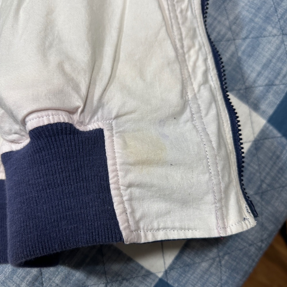 Vintage Oceanside US-55 Sailing Jacket Colorblock Windbreaker Navy Green Large - Picture 7 of 10